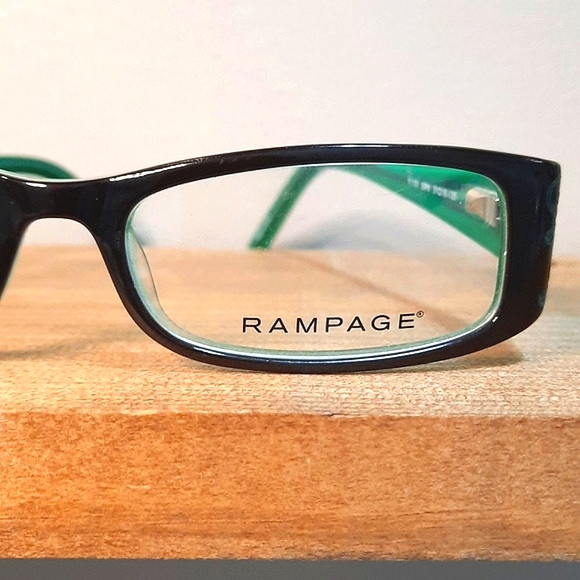 NEW prescription-ready Eyeglass Frame, RAMPAGE brown/green, 51-16-135 - Picture 2 of 6